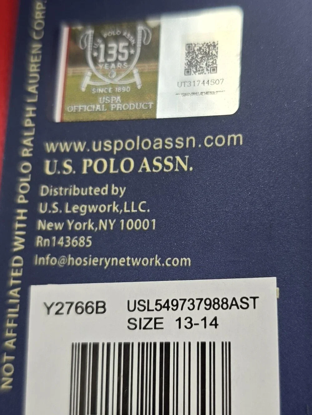 U.S. Polo Assn. Black & Red Slide Sandals 13-14